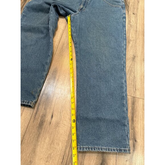 L.L. Bean Classic Fit Jeans 40x29 Mens Blue Denim With Plaid Lining 100% Cotton - Picture 11 of 13